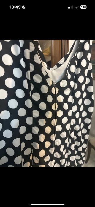 Traje Flamenca lunares blanco-negro + verde