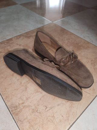 Zapatos planos marrones