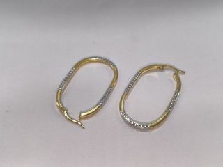 Aros oro 18k - oro amarillo y oro blanco