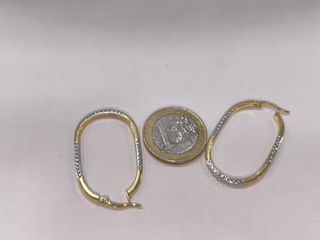 Aros oro 18k - oro amarillo y oro blanco