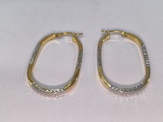 Aros oro 18k - oro amarillo y oro blanco