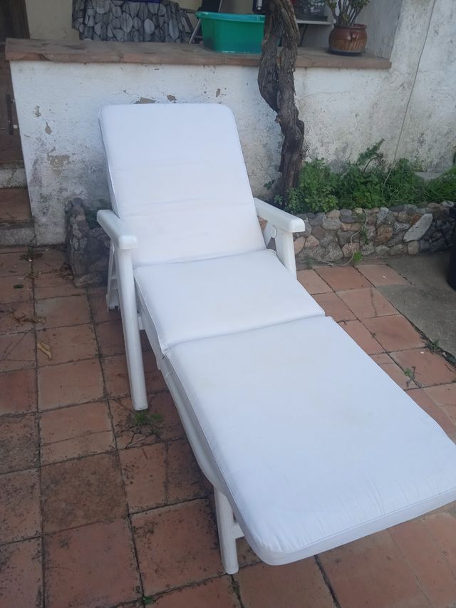 Tumbona con colchon+mesita