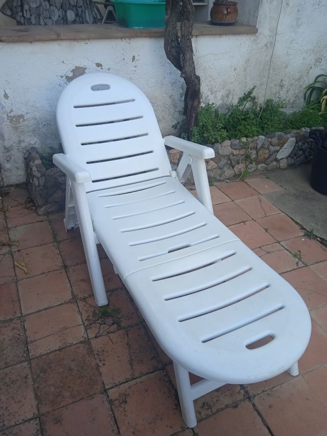 Tumbona con colchon+mesita