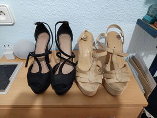 Lote tacones Marypaz beige& negros - 38