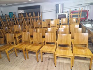 30 Sillas Madera Maciza