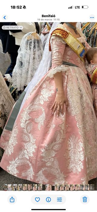 Traje Fallera Rosa Talla 34/36