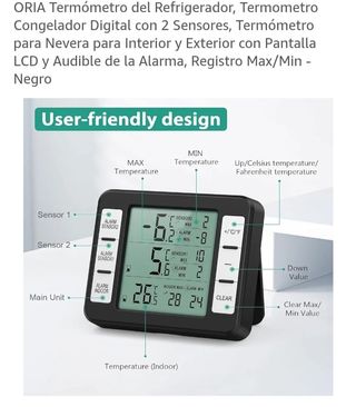 Termómetro Digital Nevera ORIA