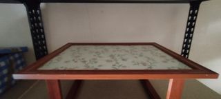 Mesa de desayuno - Madera y cristal