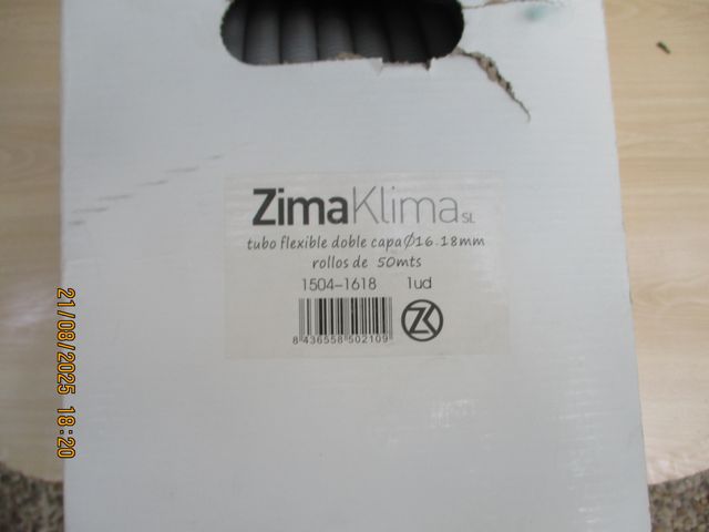 TUBO FLEXIBLE DOBLE CAPA Ø16-18mm, DE CONDENSADOS.