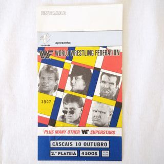 WWF ticket 1993 rare show portugal prowrestling un