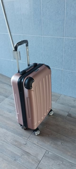 MALETA CABINA ROSA ORO 55x35x20 NUEVA 