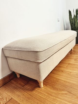 Banco baúl Ikea beige
