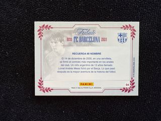 Cromo Messi Panini Recuerda Mi Nombre