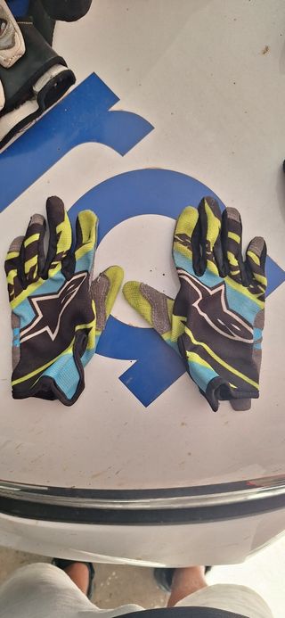 Guantes moto niño - Negro/Naranja
