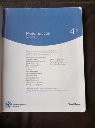 Matemáticas B 4ESO CM