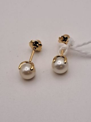 Pendientes perla oro 18K