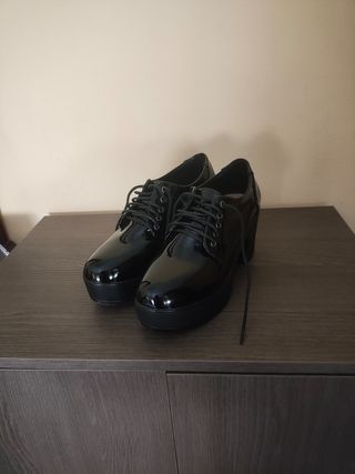Zapatos negros plataforma - talla 38