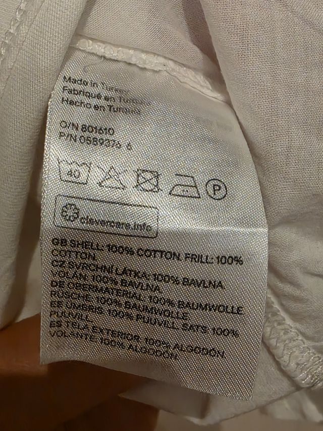 Maglietta bianca con ruches