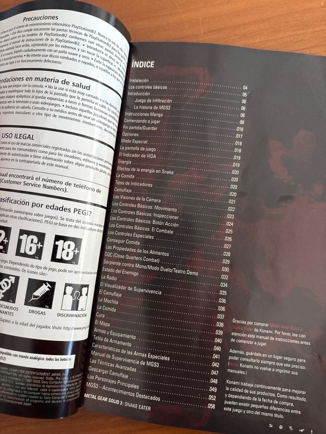 Metal Gear Solid 3 Snake Eater PS2 PAL