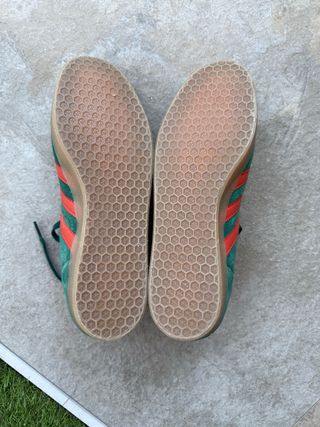 Zapatillas Adidas Gazelle 44 - Verde y Rojo