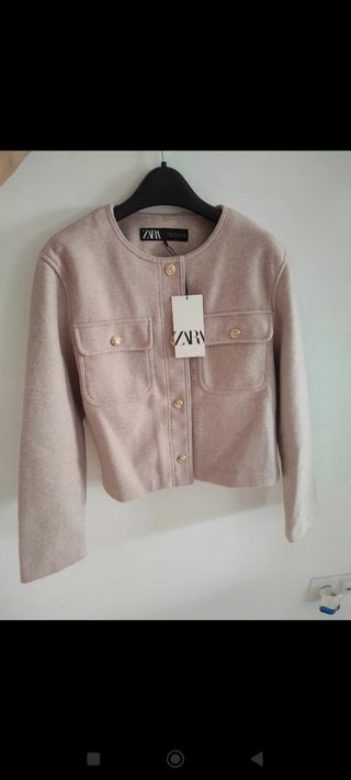 Chaqueta Zara M rosa - Nueva