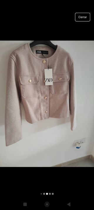 Chaqueta Zara M rosa - Nueva