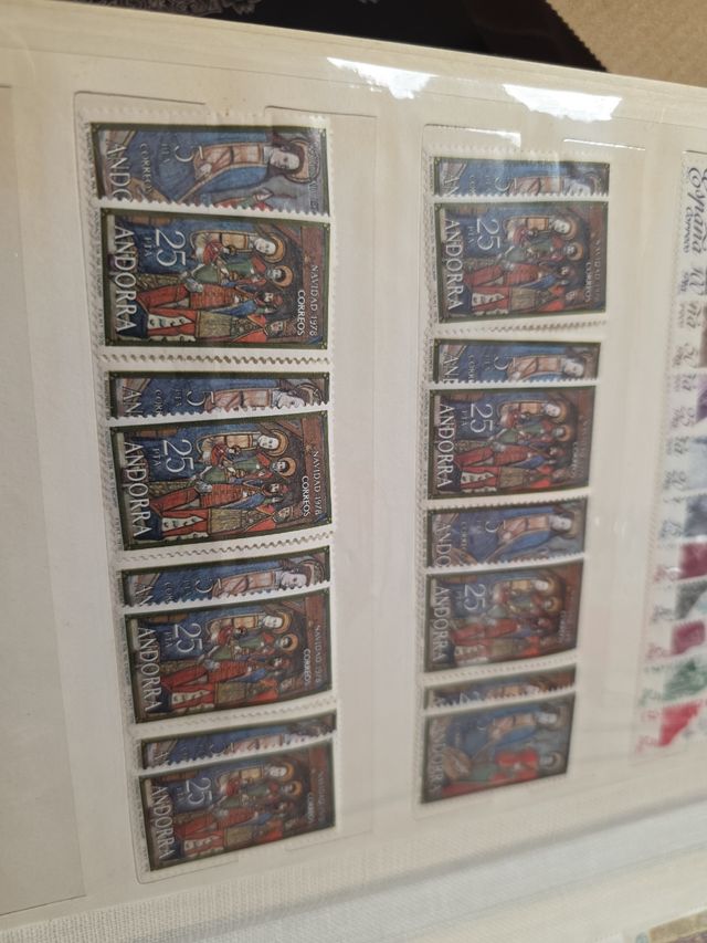 Sellos Andorra Navidad 1978 - 8x25+8x5 ptas. Spain