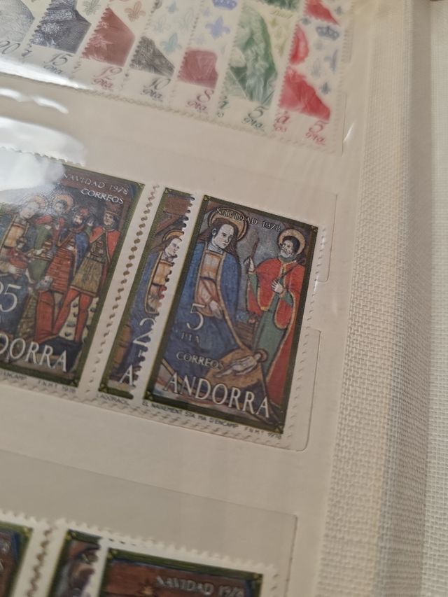 Sellos Andorra Navidad 1978 - 8x25+8x5 ptas. Spain