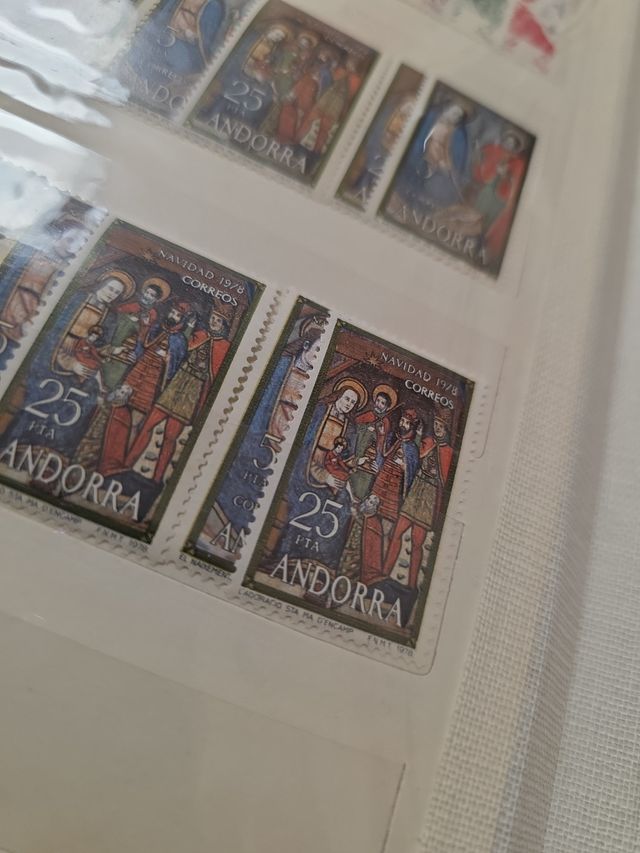 Sellos Andorra Navidad 1978 - 8x25+8x5 ptas. Spain