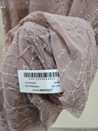Vestito midi perline viola S zara