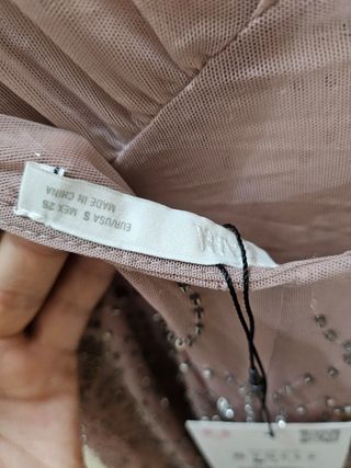 Vestito midi perline viola S zara