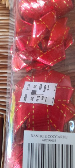 Nastri regalo Natale - rossi e oro