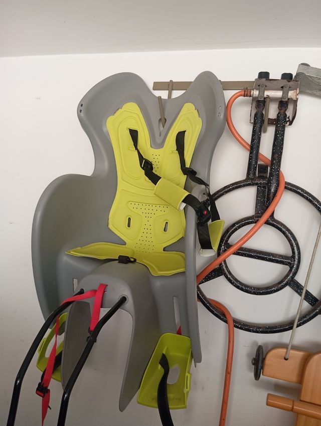 Silla bici niño - Gris/Verde