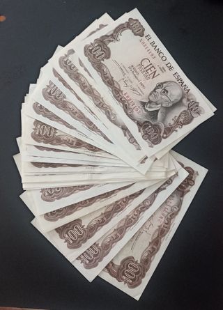 100 Pesetas España (1970) - 21 billetes