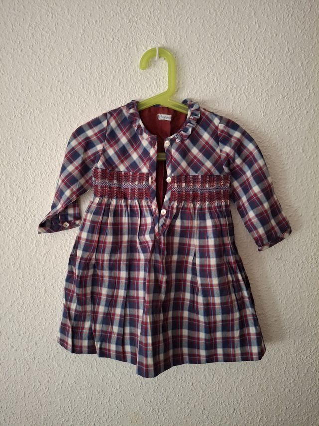 Vestido niña cuadros 3 años