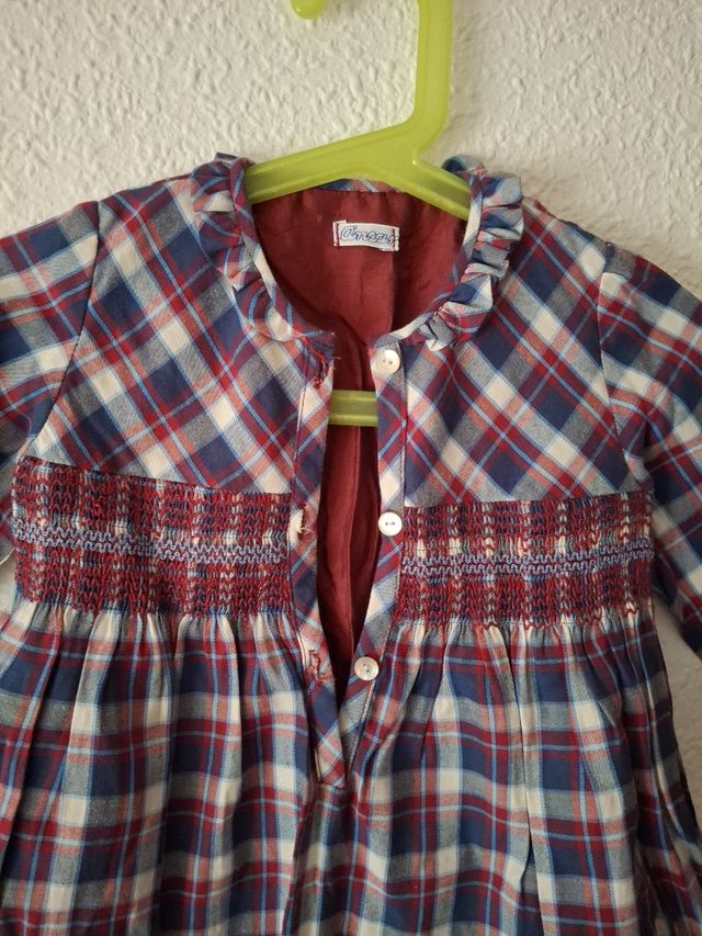 Vestido niña cuadros 3 años