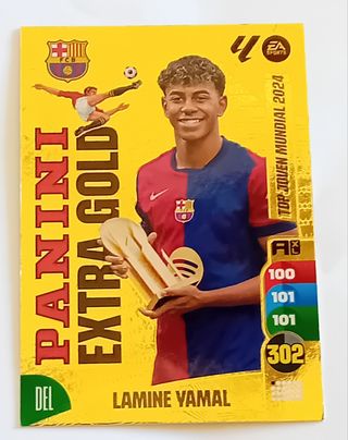 Cromo Lamine Yamal Panini Extra Gold