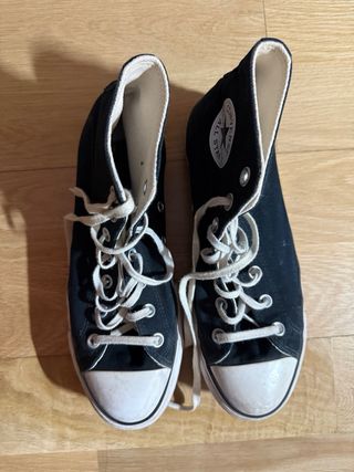 Converse negras plataforma talla 40