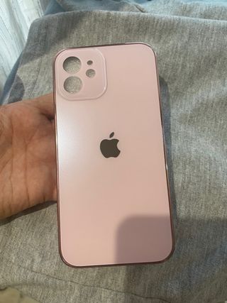 Funda iPhone 12 rosa pastel