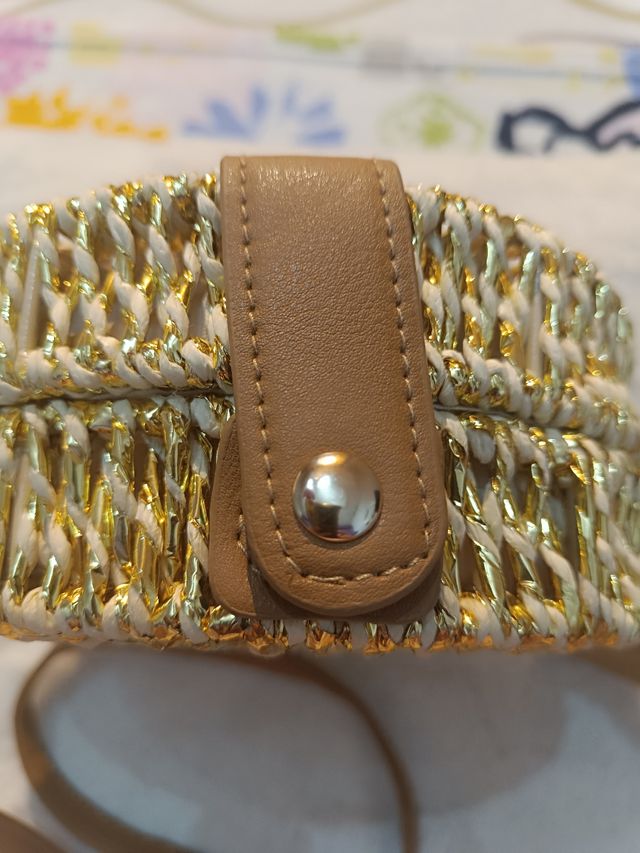 Bolso rafia dorado BEAST STYLE