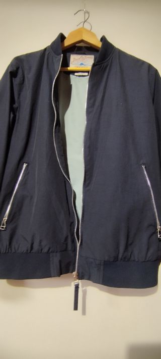 Chaqueta bomber azul,entretiempo.