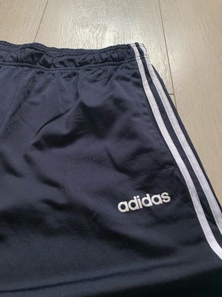 Pantalón Ancho de Chándal Adidas Azul Marino 
