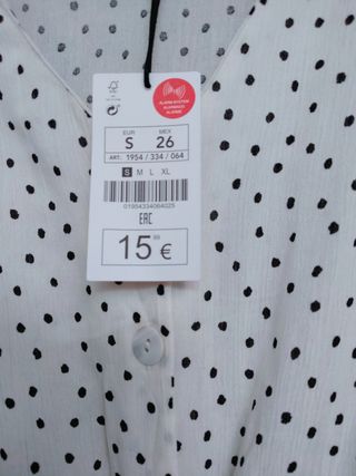 Vestido Lefties lunares blanco