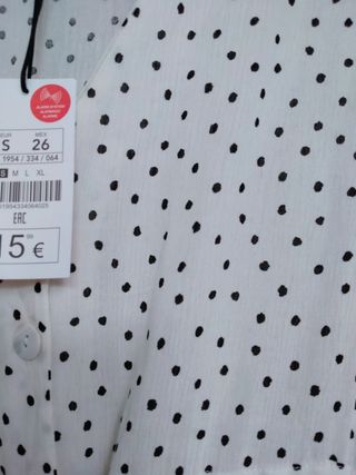 Vestido Lefties lunares blanco