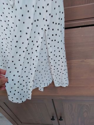 Vestido Lefties lunares blanco