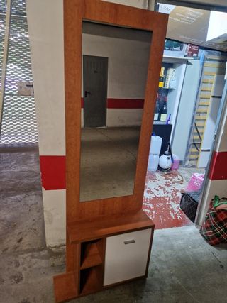 Mueble espejo madera - blanco