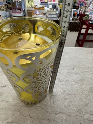 Candela Hervit in vetro giallo