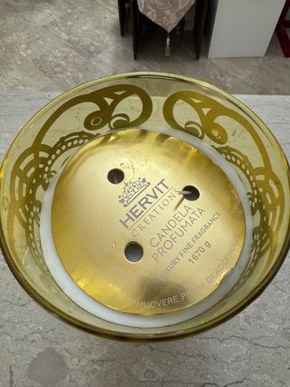 Candela Hervit in vetro giallo