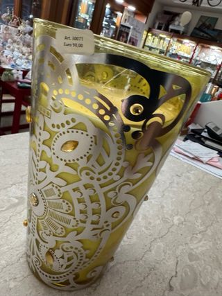 Candela Hervit in vetro giallo