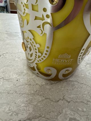 Candela Hervit in vetro giallo